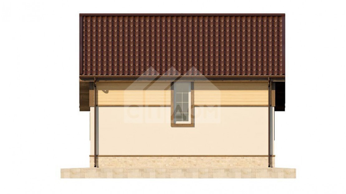 эскиз фасада каркасного дома Гудзон (вид сзади)